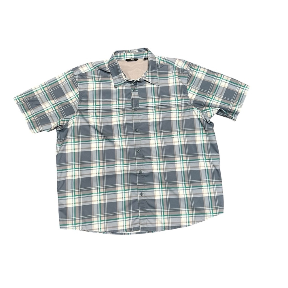 Wrangler Plaid Short Sleeve Performance Shirt Mens 2XL Moisture Wicking